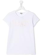 Kenzo Kids Foiled Logo Cap Sleeve T-shirt - White