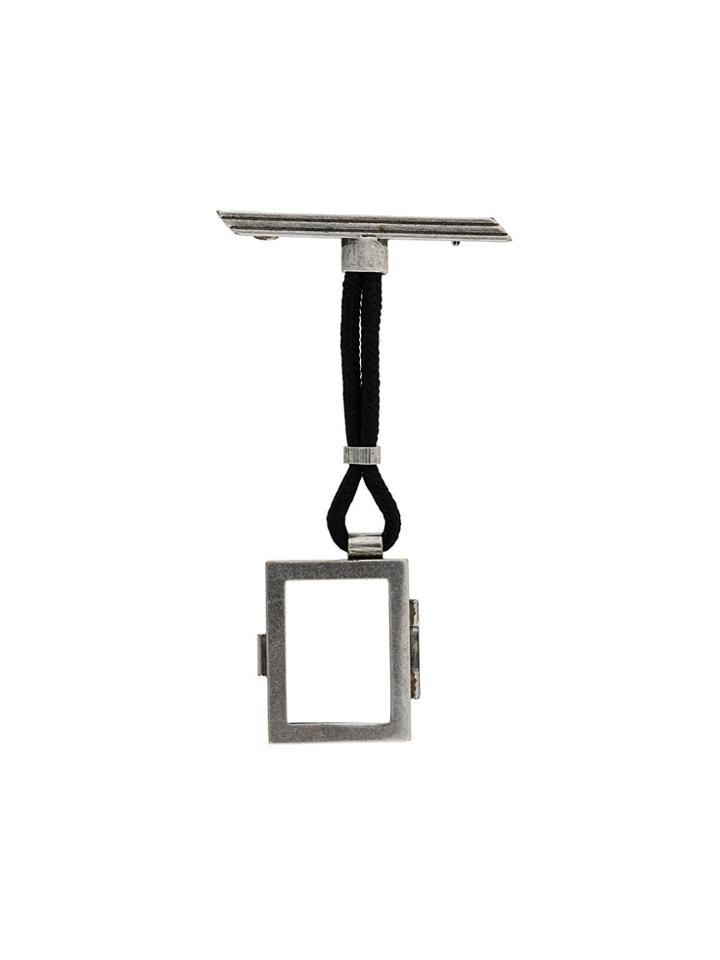 Maison Margiela Logo Pendant Brooch - Metallic