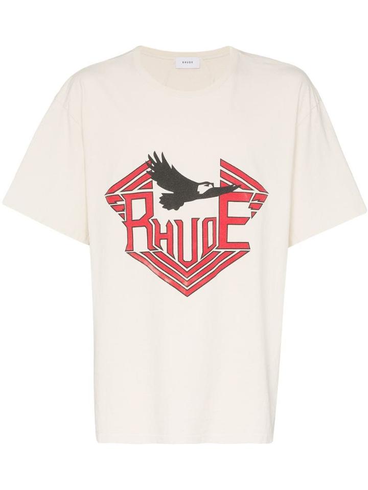 Rhude Ranger Eagle Print T-shirt - White