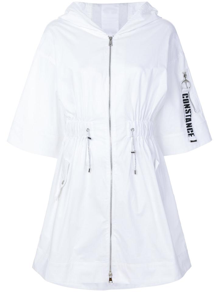 Constance C Logo Band Sweatshirt Dress - White