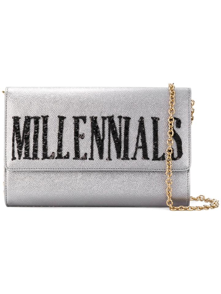 Dolce & Gabbana Dauphine Wallet Bag - Grey