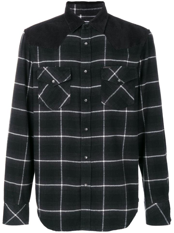 Diesel Checked Shirt - Black