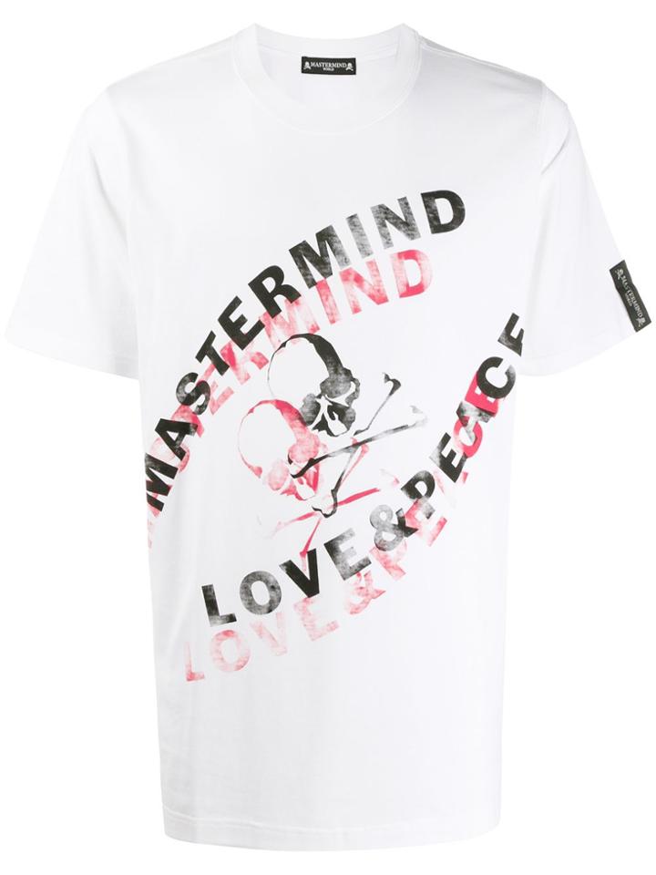 Mastermind Japan 'love & Peace' Print T-shirt - White
