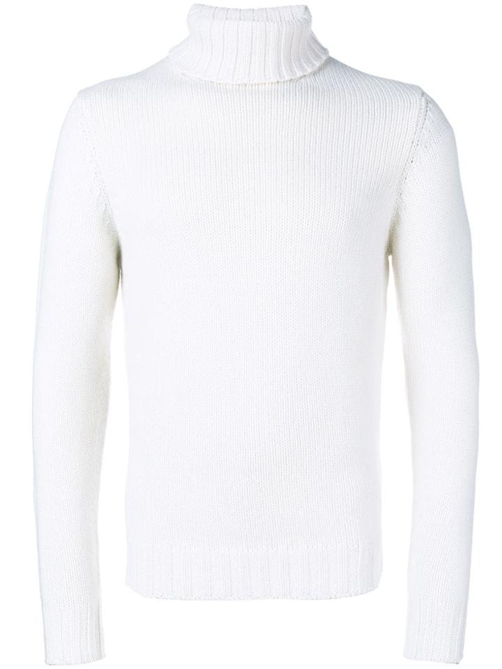 Drumohr Cashmere Rollneck Jumper - White