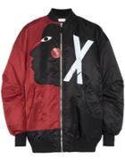 Faith Connexion Contrasting Face Bomber Jacket - Black