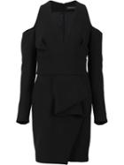 Alexandre Vauthier Deep V-neck Fitted Dress, Women's, Size: 38, Black, Viscose/polyester