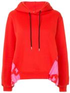 Msgm Side Panel Hoodie - Red