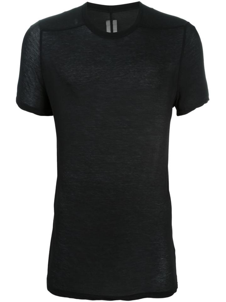 Rick Owens Twisted Edge T-shirt, Men's, Size: Small, Black, Cotton
