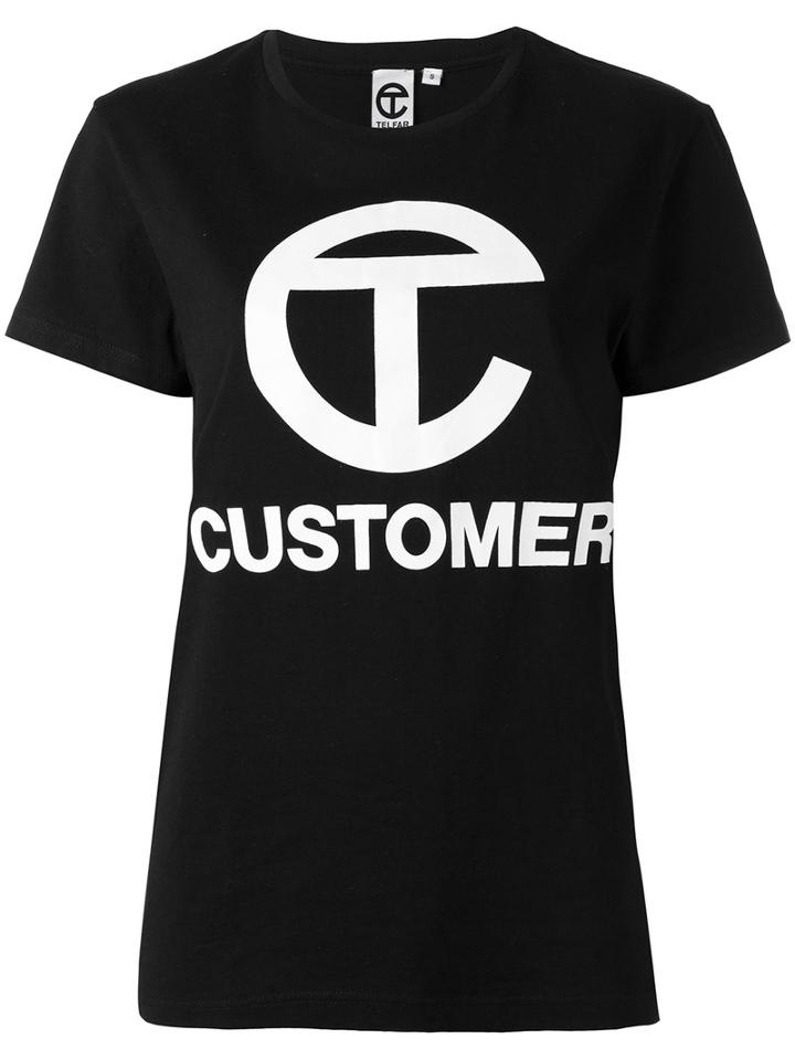 Telfar 'customer' Print T-shirt, Women's, Size: Small, Black, Cotton