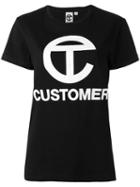 Telfar 'customer' Print T-shirt, Women's, Size: Small, Black, Cotton