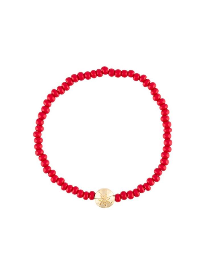 Luis Morais 14kt Gold Large Star Mantra Charm Bracelet