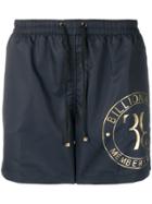 Billionaire Logo Print Swim Shirts - Black