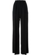 Msgm High Waisted Trousers, Women's, Size: 44, Black, Polyester/acetate/viscose