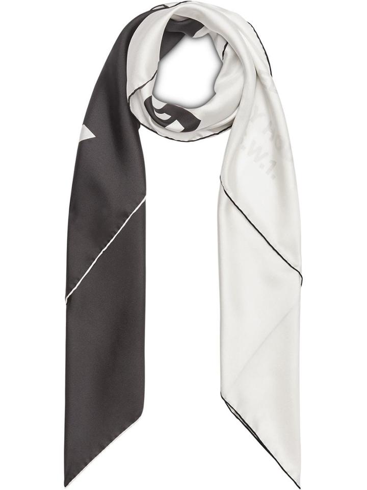 Burberry Horseferry Print Silk Scarf - Black