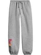 Burberry Embroidered Jersey Sweatpants - Grey