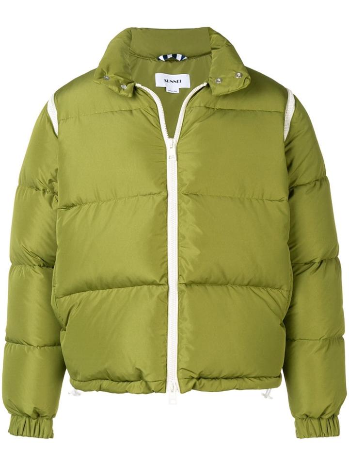 Sunnei Zipped Puffer Jacket - Green