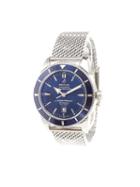 'superocean Heritage' Analog Watch, Men's, Stainless Steel, Breitling