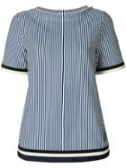 Moncler Striped Boat Neck T-shirt - Blue