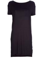 T By Alexander Wang Loose Fit T-shirt Dress, Women's, Size: Medium, Black, Rayon