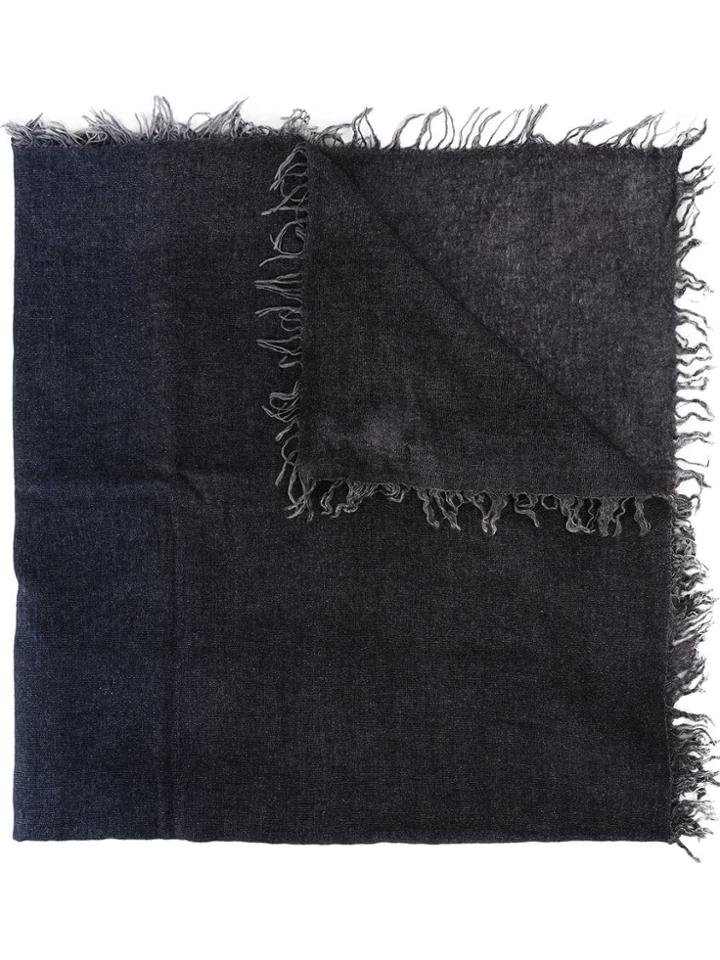 Faliero Sarti Wide Distressed Finish Scarf - Grey