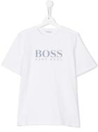 Boss Kids Logo Print T-shirt - White