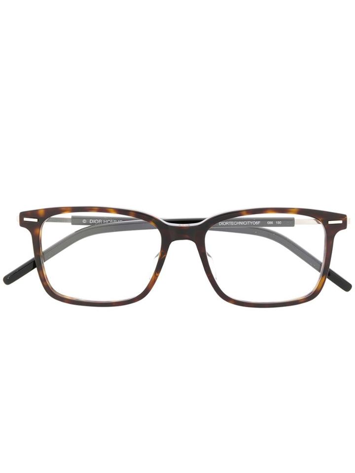 Dior Eyewear Technicityo6f Tortoiseshell Glasses - Black