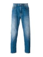 Msgm Stonewashed Slim-fit Jeans, Men's, Size: 50, Blue, Cotton