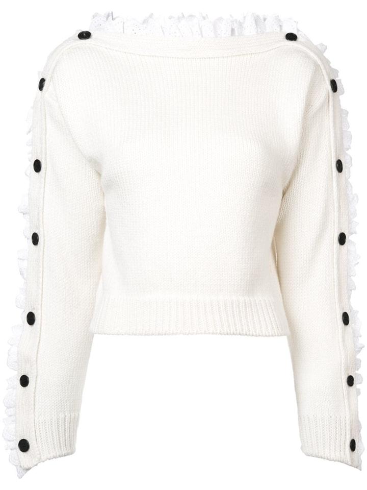 Philosophy Di Lorenzo Serafini Lace Button Detail Sweater - Nude &