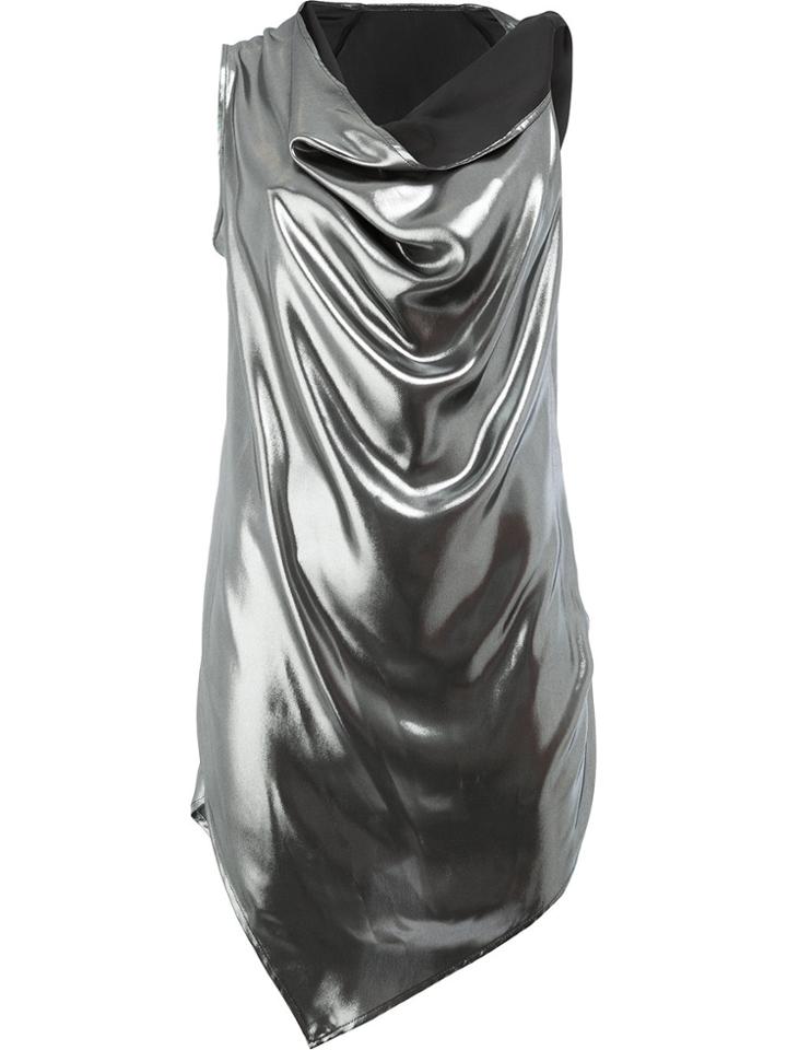 Masnada Draped Metallic Top