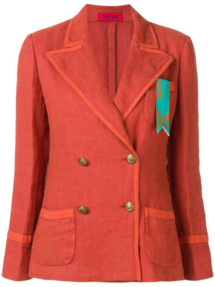 The Gigi Fitted Jacket - Red
