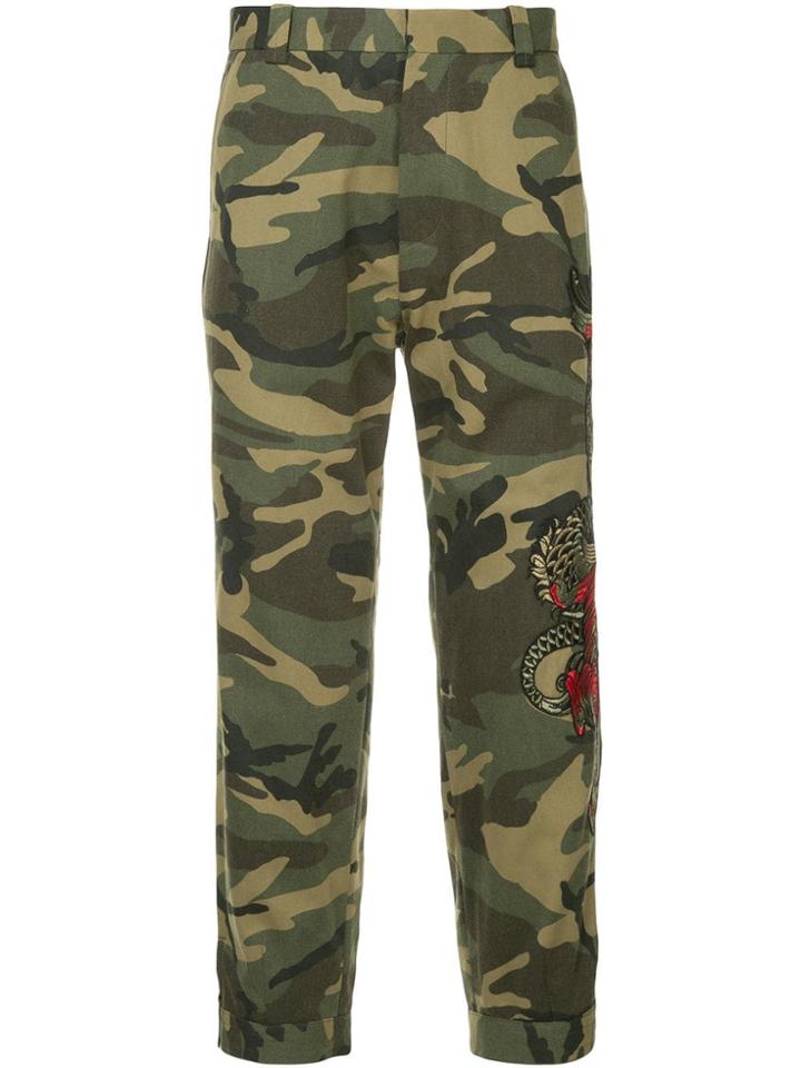 Ports V Embroidered Camouflage Trousers - Multicolour