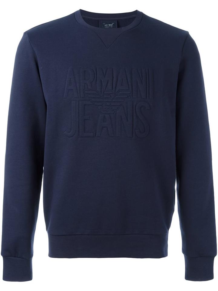 Armani Jeans Embossed Logo Sweatshirt