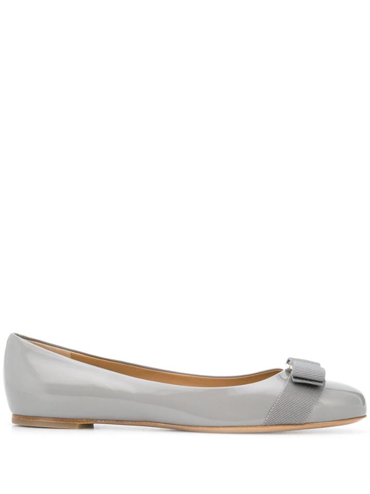 Salvatore Ferragamo Varina Ballerina Shoes - Grey