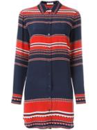 Equipment 'brett' Bowline Stripe Dress, Women's, Size: Large, Blue, Silk