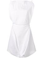 Mm6 Maison Margiela Draped Sleeveless Dress - White