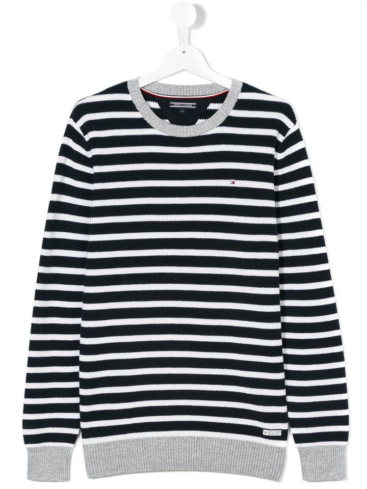 Tommy Hilfiger Junior - Striped Jumper - Kids - Cotton - 16 Yrs, Blue