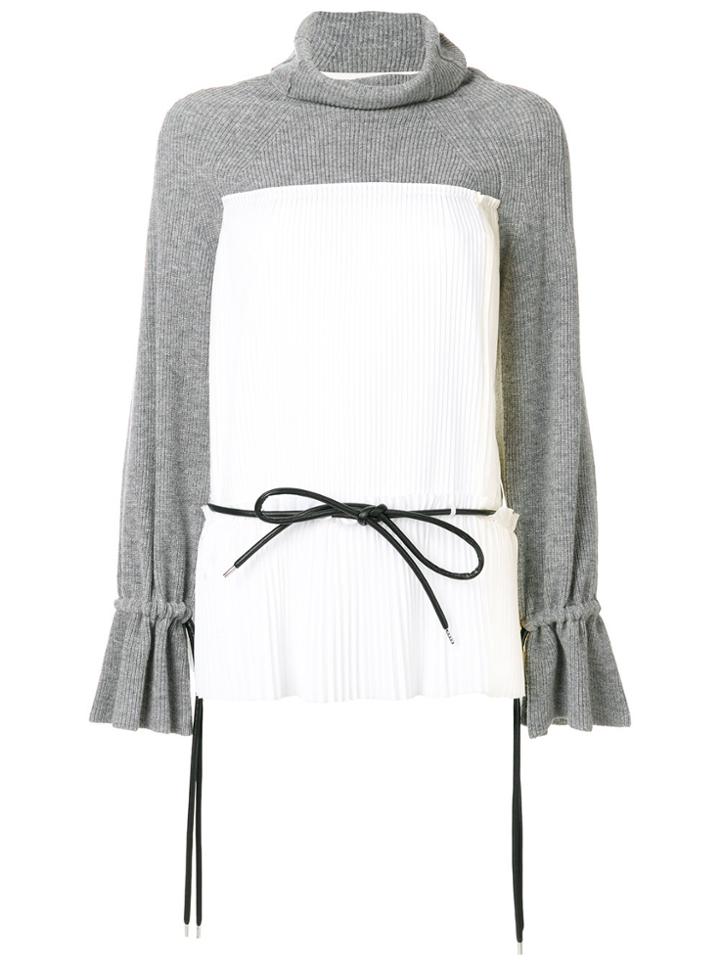 Sacai Contrast Panel Jumper - Grey