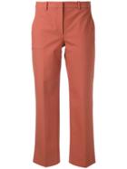 Theory Cropped Trousers - Pink & Purple