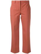 Theory Cropped Trousers - Pink & Purple