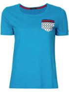 Loveless Printed Patch Pocket T-shirt - Blue