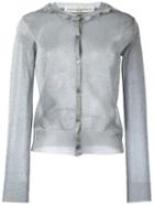 Golden Goose Deluxe Brand - Single Breasted Cardigan - Women - Nylon/polyester/polyethylene - M, Grey, Nylon/polyester/polyethylene