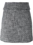 Michael Michael Kors Tweed Mini Skirt, Women's, Size: 2, Black, Polyester/spandex/elastane