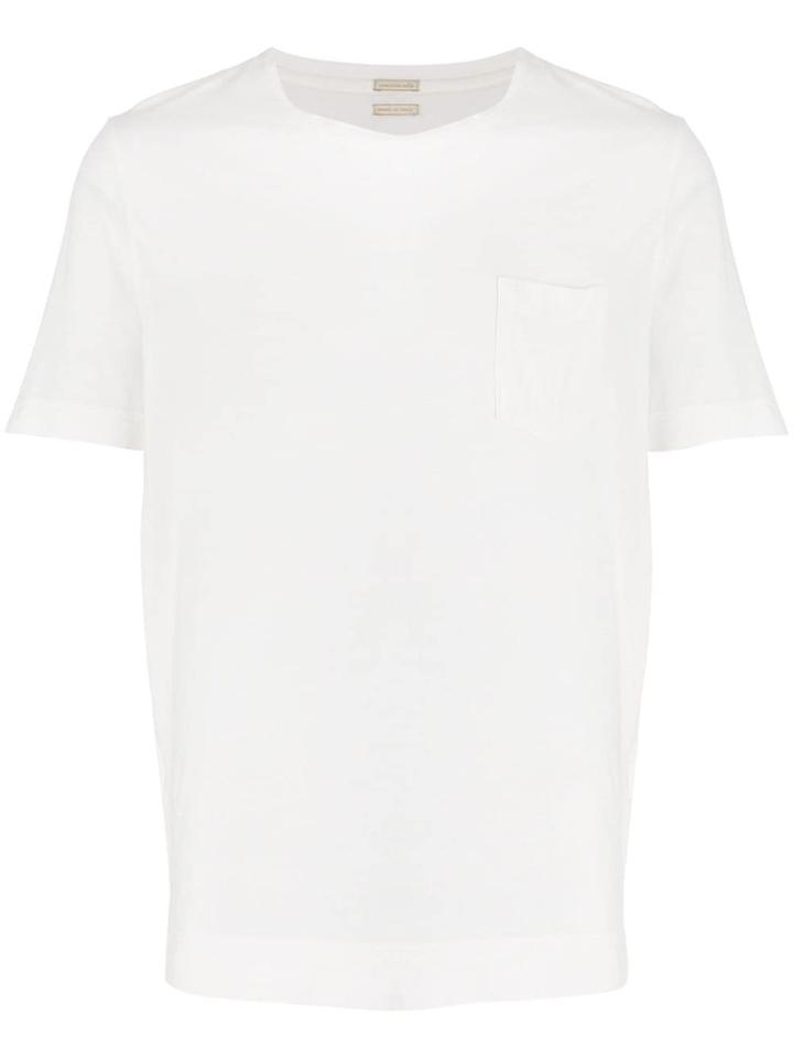 Massimo Alba Chest Pocket T-shirt - White