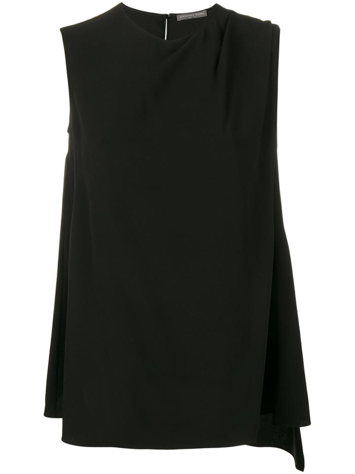 Alexander Mcqueen Sleeveless Draped Top - Black