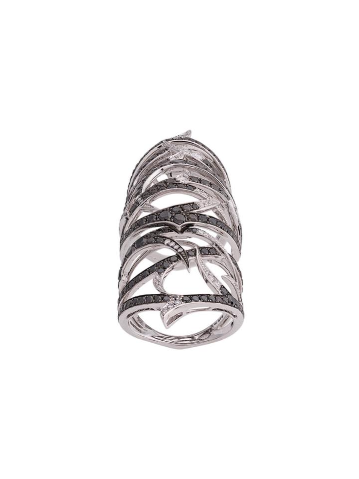 Stephen Webster Embellished Armour Ring - White Gold