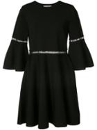 Carven - Trumpet Sleeve Mini Dress - Women - Nylon/spandex/elastane/viscose - Xs, Black, Nylon/spandex/elastane/viscose
