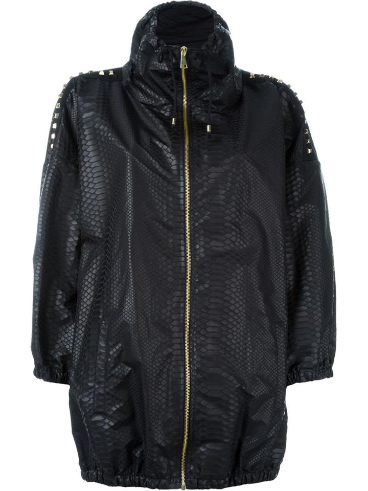 8pm Snakeskin Effect Studded Jacket