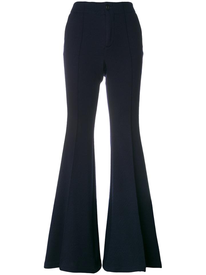 Pence Flared High Waisted Trousers - Blue