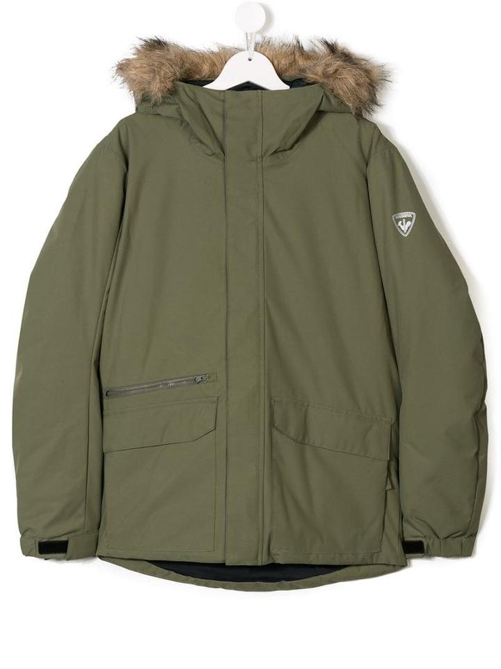 Rossignol Kids Teen Short Parka Jacket - Green