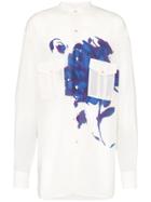 Bed J.w. Ford Rose Print Button-down Shirt - White